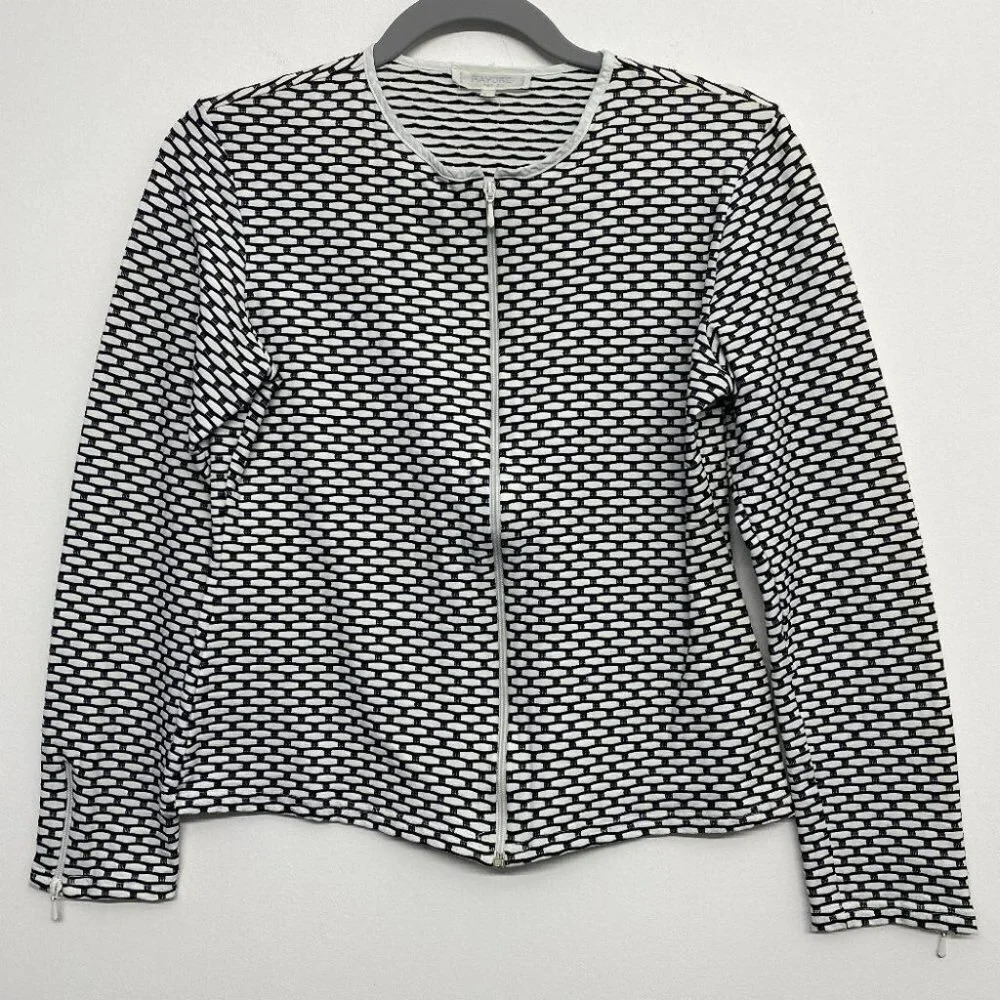 Rayure Paris Fall Zip Jacket Shirt‎ Stretchy Long S